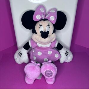 Disney Store Minnie Mouse Plush-Pink Polka Dress 14”